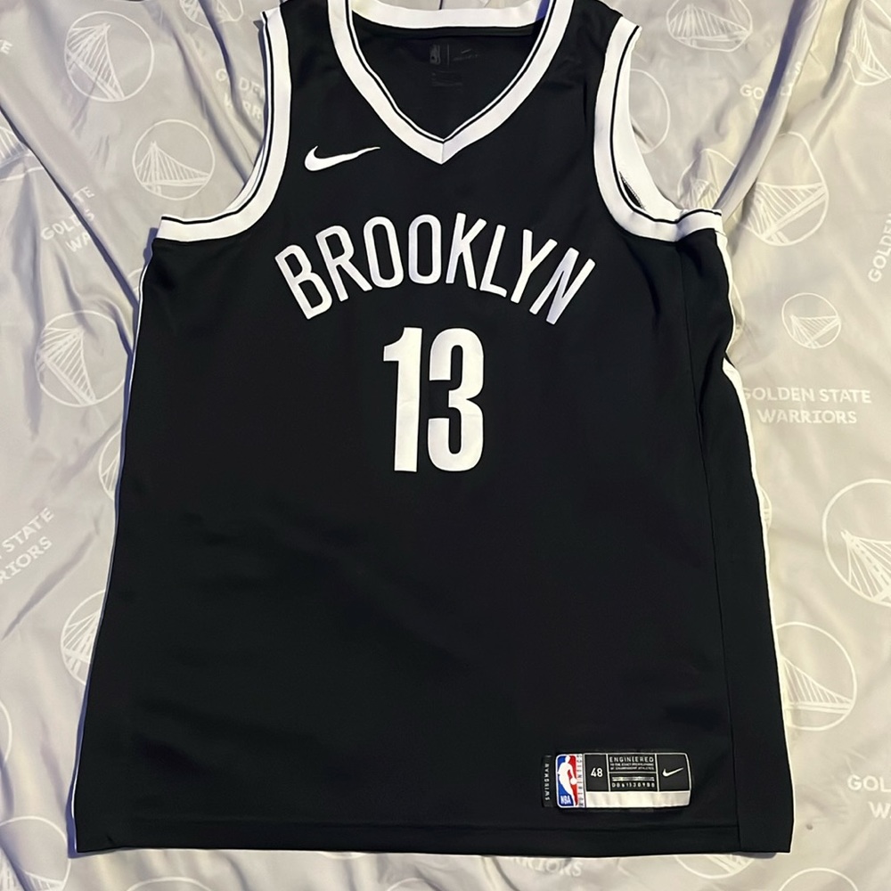 Black Brooklyn James harden jersey, men’s medium, worn once, great condition.